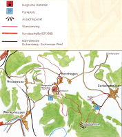 Anfahrtsskizze - Burg(ruine) Hanstein