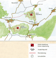 Anfahrtsskizze - Burgruine Harburg Anfahrtsskizze - Burgruine Harburg