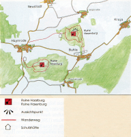 Anfahrtsskizze - Burgruine Hasenburg