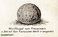 Wurfkugel am Frauenstein - Künsterliche Darstellung Wurfkugel am Frauenstein - Künsterliche Darstellung