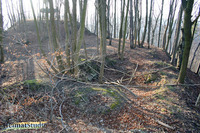 Blick von der Oberburg zum Gel&auml;nde der Unterburg