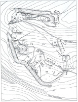 Lageplan der Burg Stein und des Burggel&auml;ndes