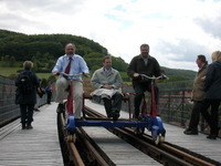 Dieter Althaus auf dem Viadukt