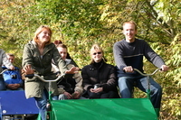 Draisinenfahrer auf dem R&uuml;ckweg nach Lengenfeld