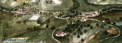 Lengenfeld unterm Stein und Burg (Bischof-)Stein um 1583 Lengenfeld unterm Stein und Burg (Bischof-)Stein um 1583