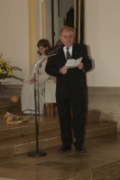 Hans-Georg Hildebrand überbringt stellvertretend Dankesworte im Namen der politischen Gemeinde