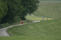 Die ersten Läufer erklimmen den Anstieg zum Keudelstein