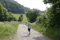 Der Läufer setzt seinen Weg fort