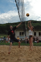 Spannung beim Volleyballturnier