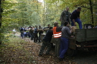 2006-10-21 - Samstag - Holen u. Aufstellen der Kirmestanne