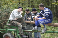 2006-10-21 - Samstag - Holen u. Aufstellen der Kirmestanne