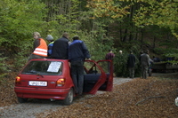 2006-10-21 - Samstag - Holen u. Aufstellen der Kirmestanne