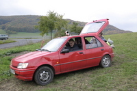 2006-10-21 - Samstag - Holen u. Aufstellen der Kirmestanne