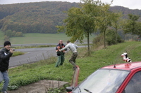 2006-10-21 - Samstag - Holen u. Aufstellen der Kirmestanne