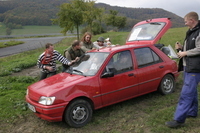 2006-10-21 - Samstag - Holen u. Aufstellen der Kirmestanne