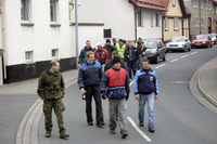 Holen und Aufstellen der Kirmestanne