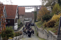 Aufspielen bei Pfarrer Bolle und Bürgermeister Dienemann