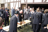 Aufspielen bei Pfarrer Bolle und Bürgermeister Dienemann