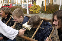 Rasieren auf dem Anger