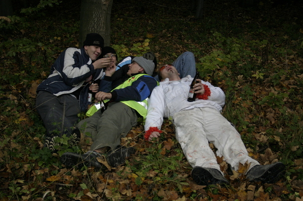 2006-10-21 - Samstag - Holen u. Aufstellen der Kirmestanne