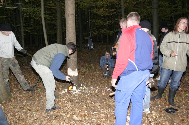2006-10-21 - Samstag - Holen u. Aufstellen der Kirmestanne