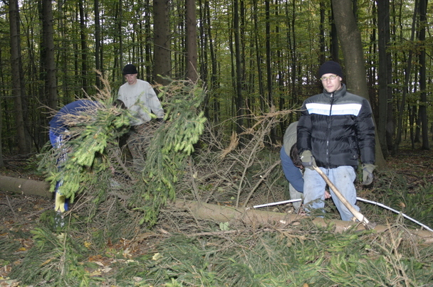 2006-10-21 - Samstag - Holen u. Aufstellen der Kirmestanne