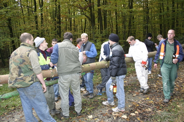 2006-10-21 - Samstag - Holen u. Aufstellen der Kirmestanne