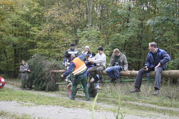 2006-10-21 - Samstag - Holen u. Aufstellen der Kirmestanne