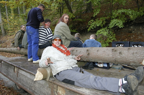 2006-10-21 - Samstag - Holen u. Aufstellen der Kirmestanne