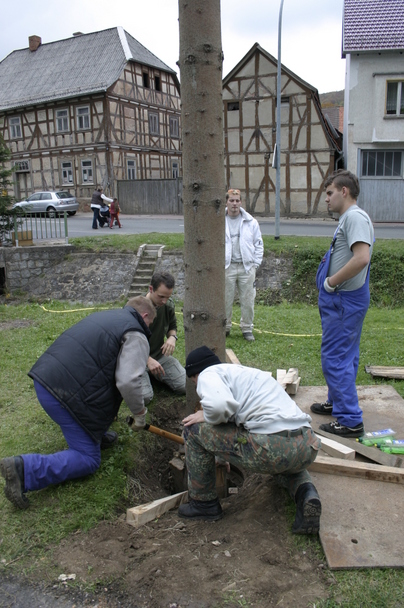 2006-10-21 - Samstag - Holen u. Aufstellen der Kirmestanne