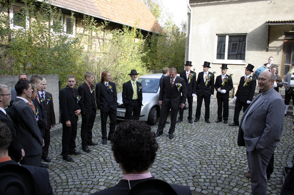 2006-10-22 - Sonntag - Aufspielen mit Pfarrer und Bürgermeister