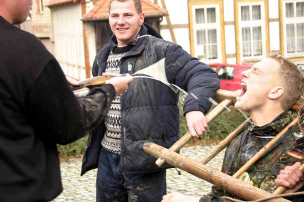 Rasieren auf dem Anger