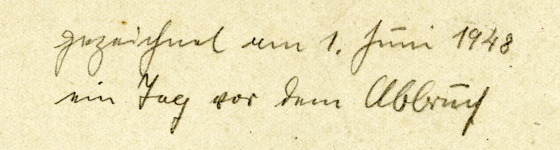 Keudelstein - Notiz des Malers Joseph Richwien